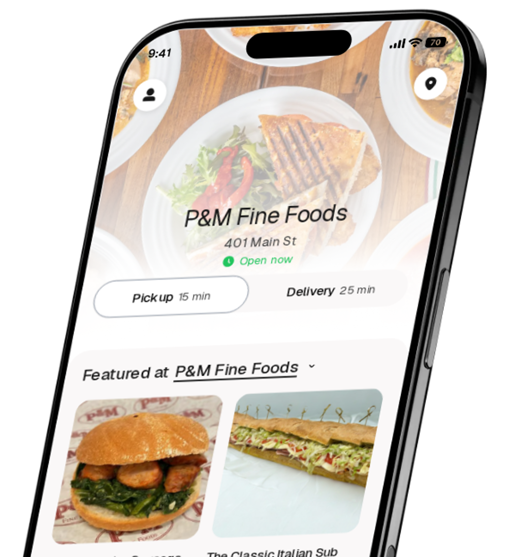 P&M Fine Foods app preview