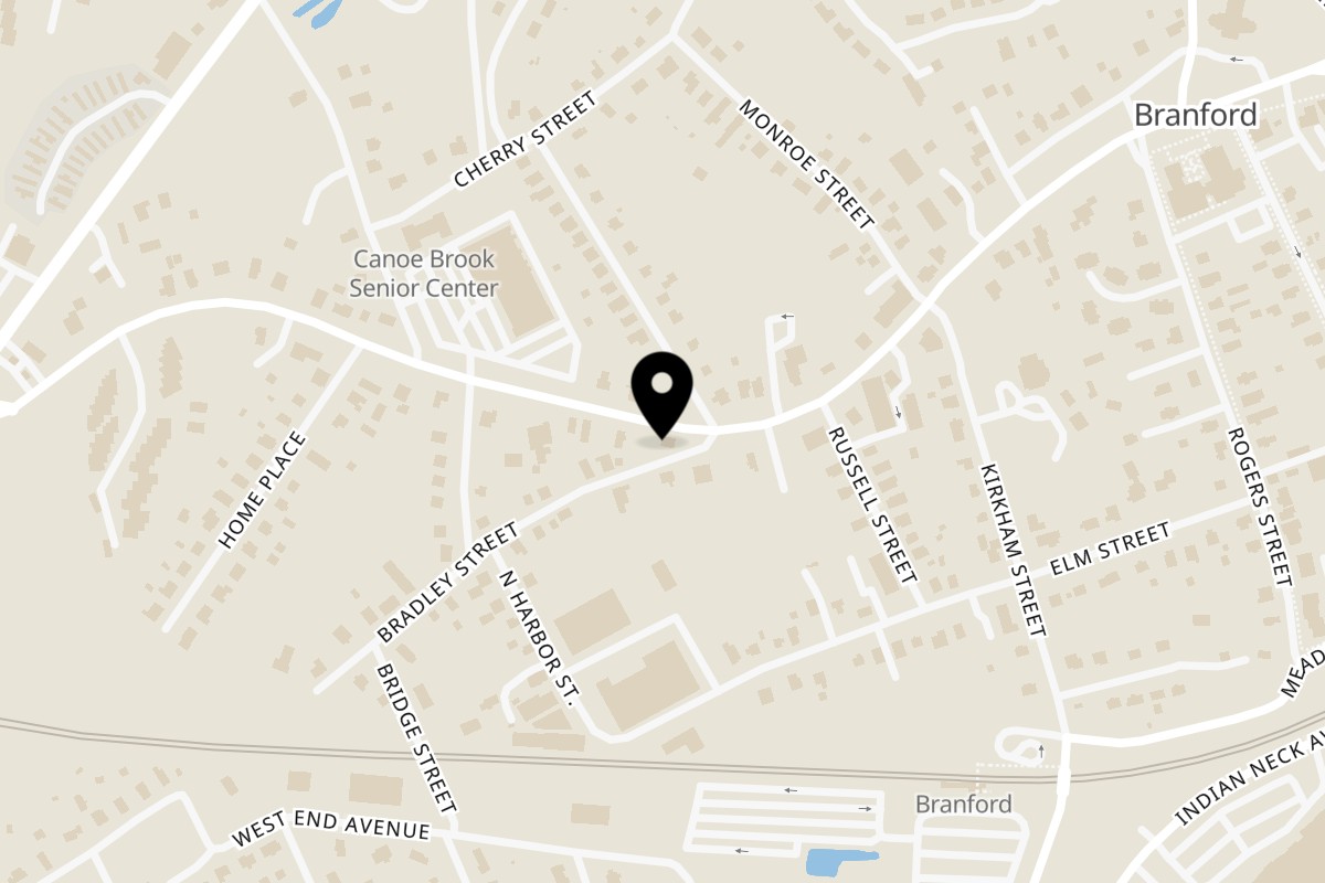 Map showing the location of P&M Fine Foods Branford on 401 Main St in Branford